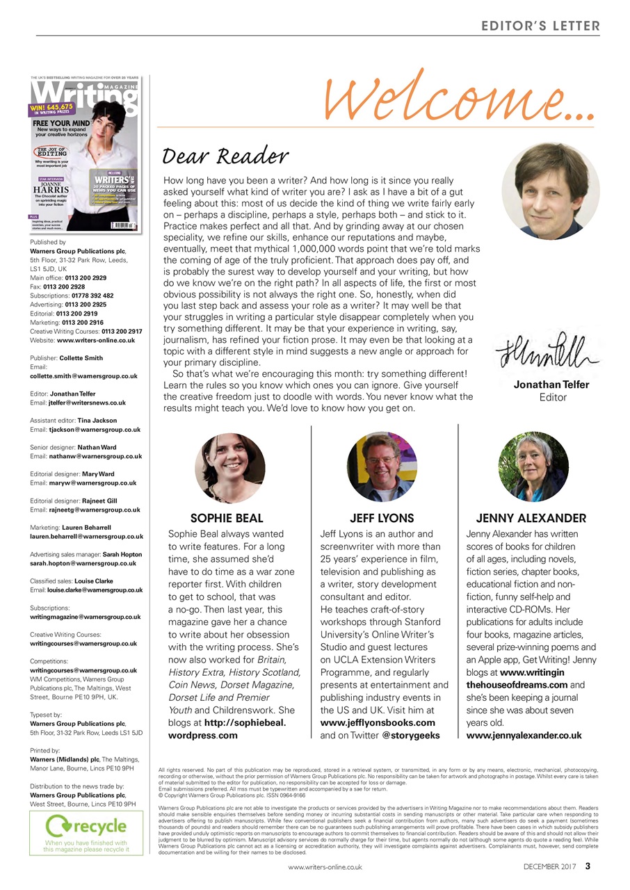 Writing Magazine Preview Pages