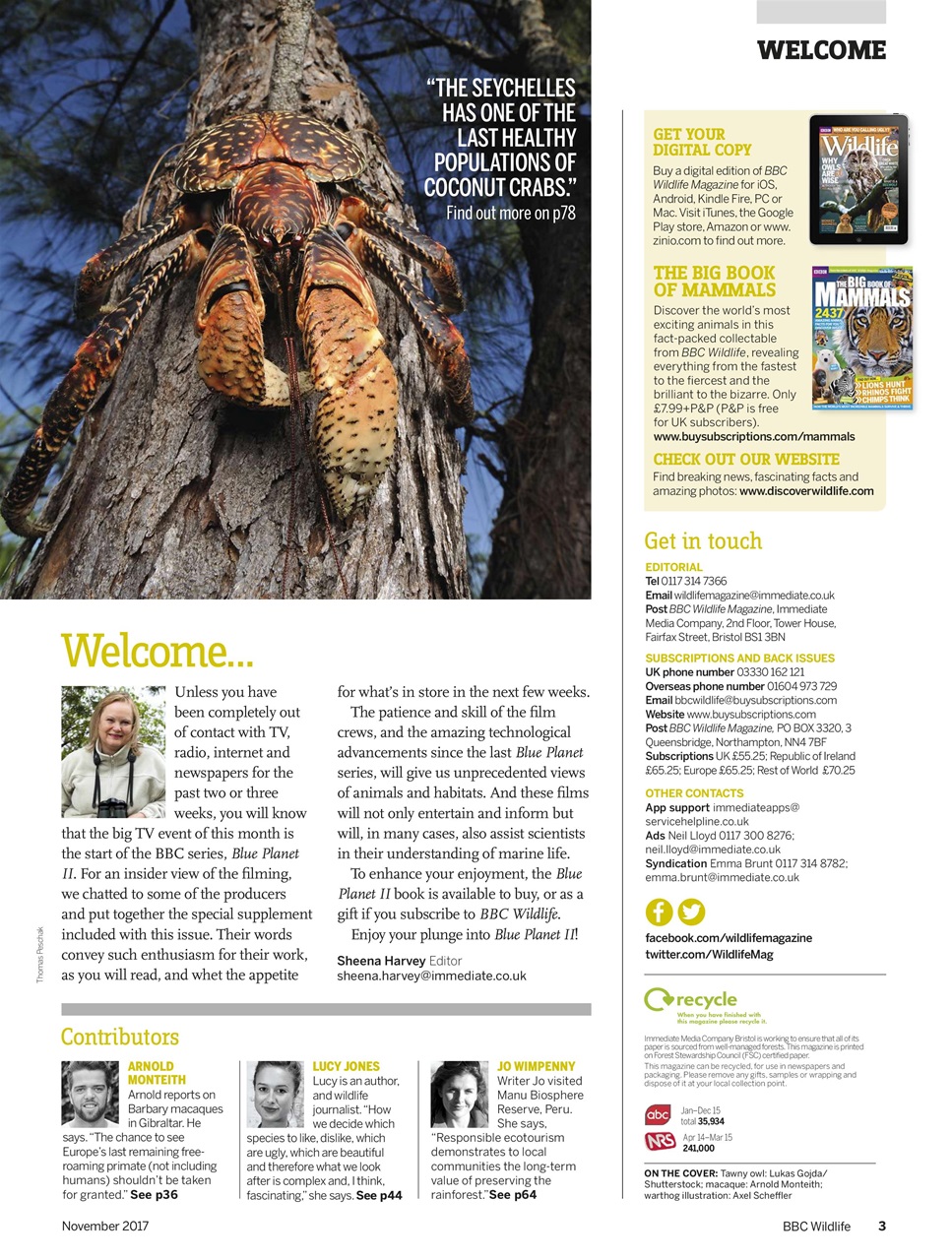 BBC Wildlife Magazine Preview Pages