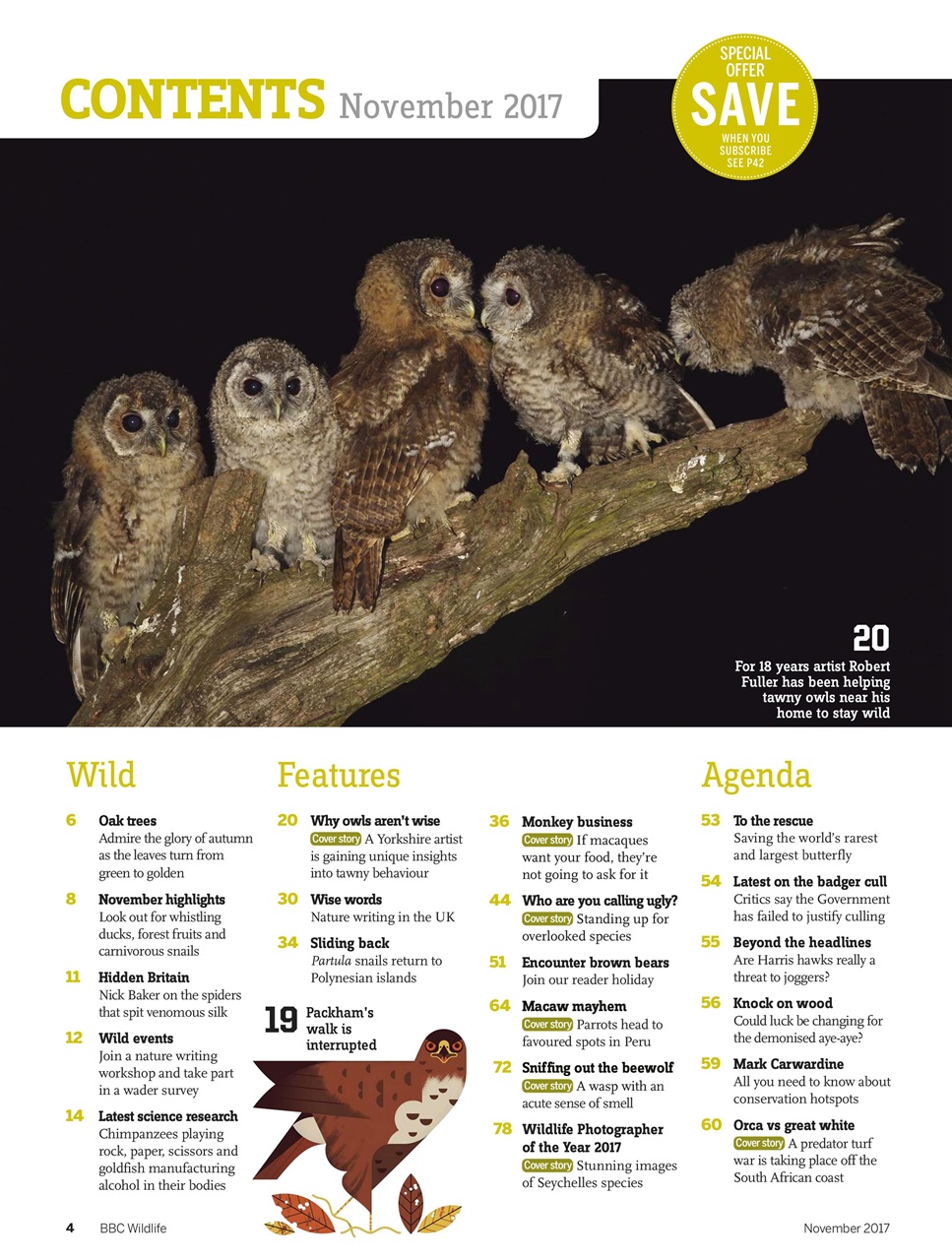 BBC Wildlife Magazine Preview Pages