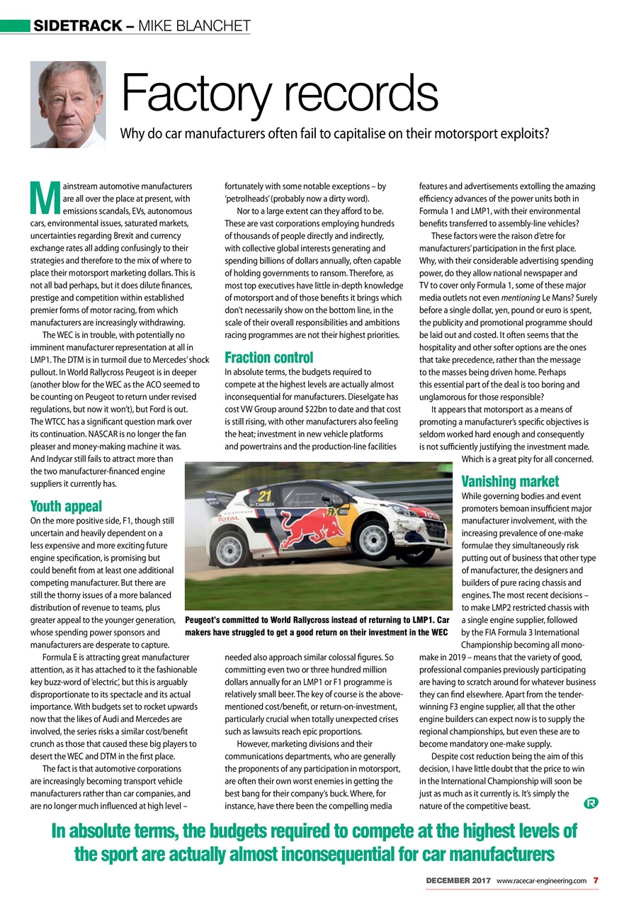 Racecar Engineering Preview Pages