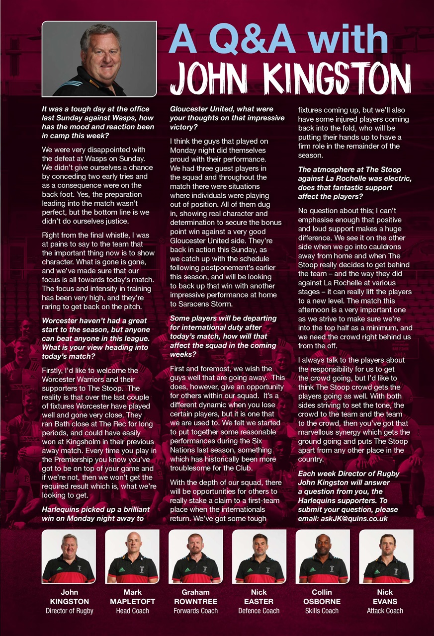 Harlequins Preview Pages