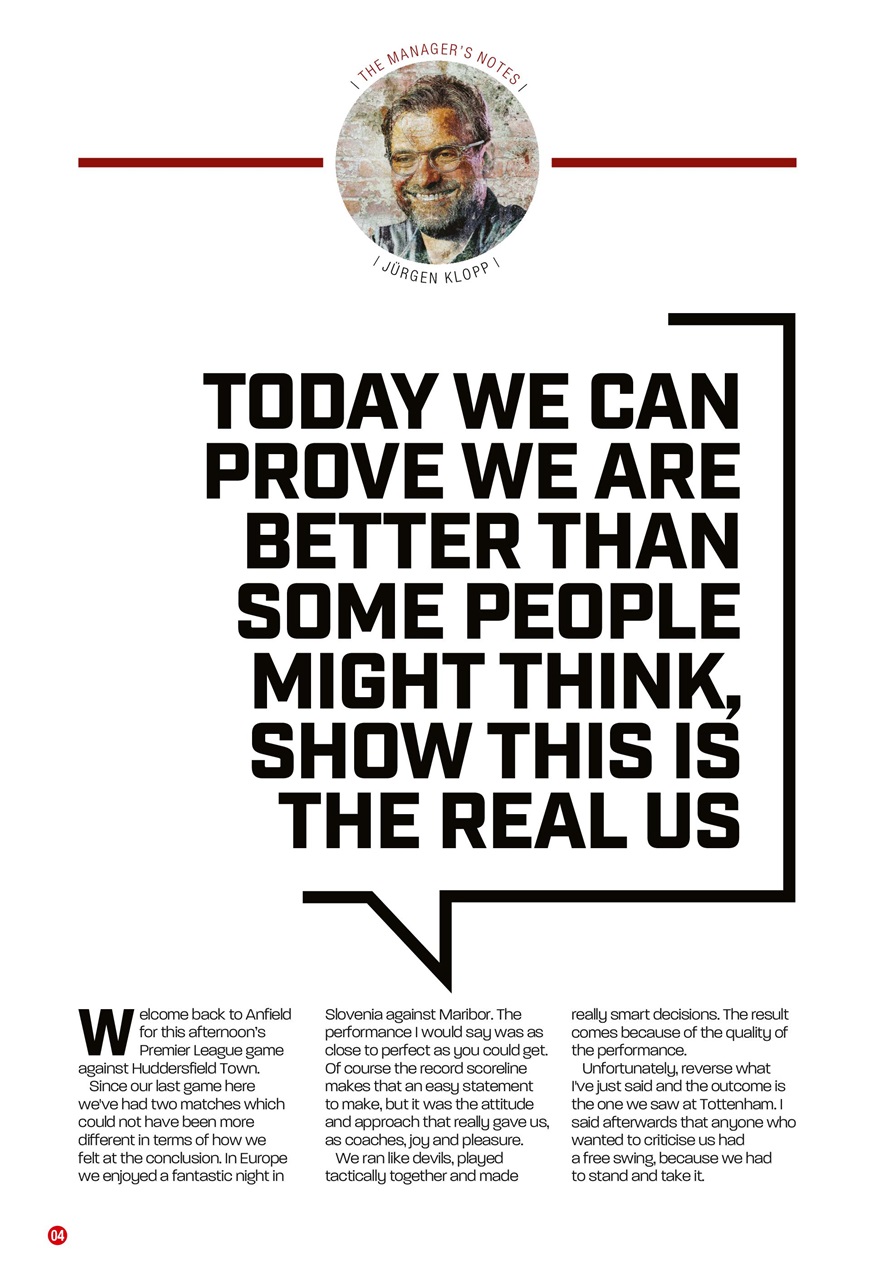 Liverpool FC Programmes Preview Pages