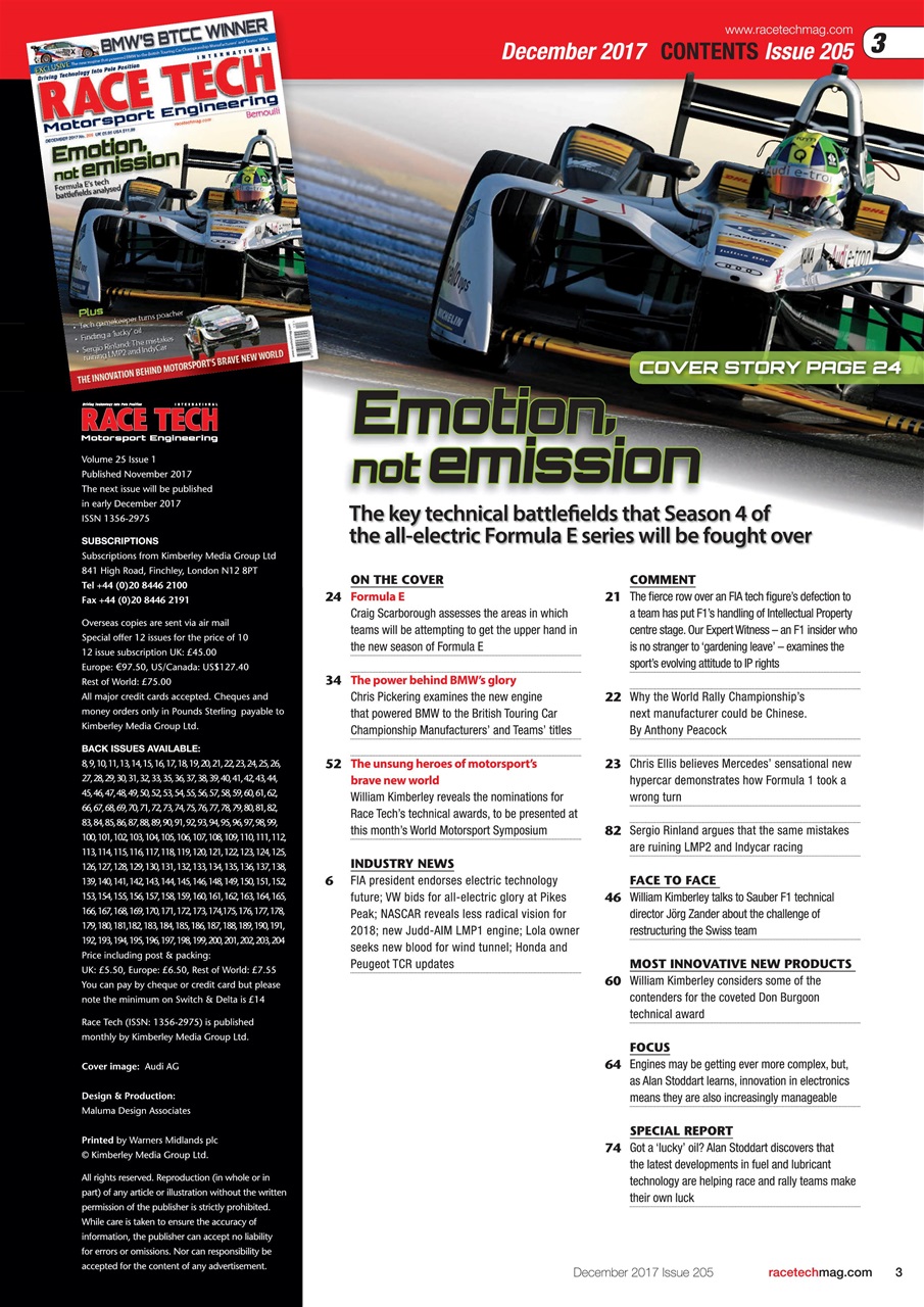 Race Tech Preview Pages