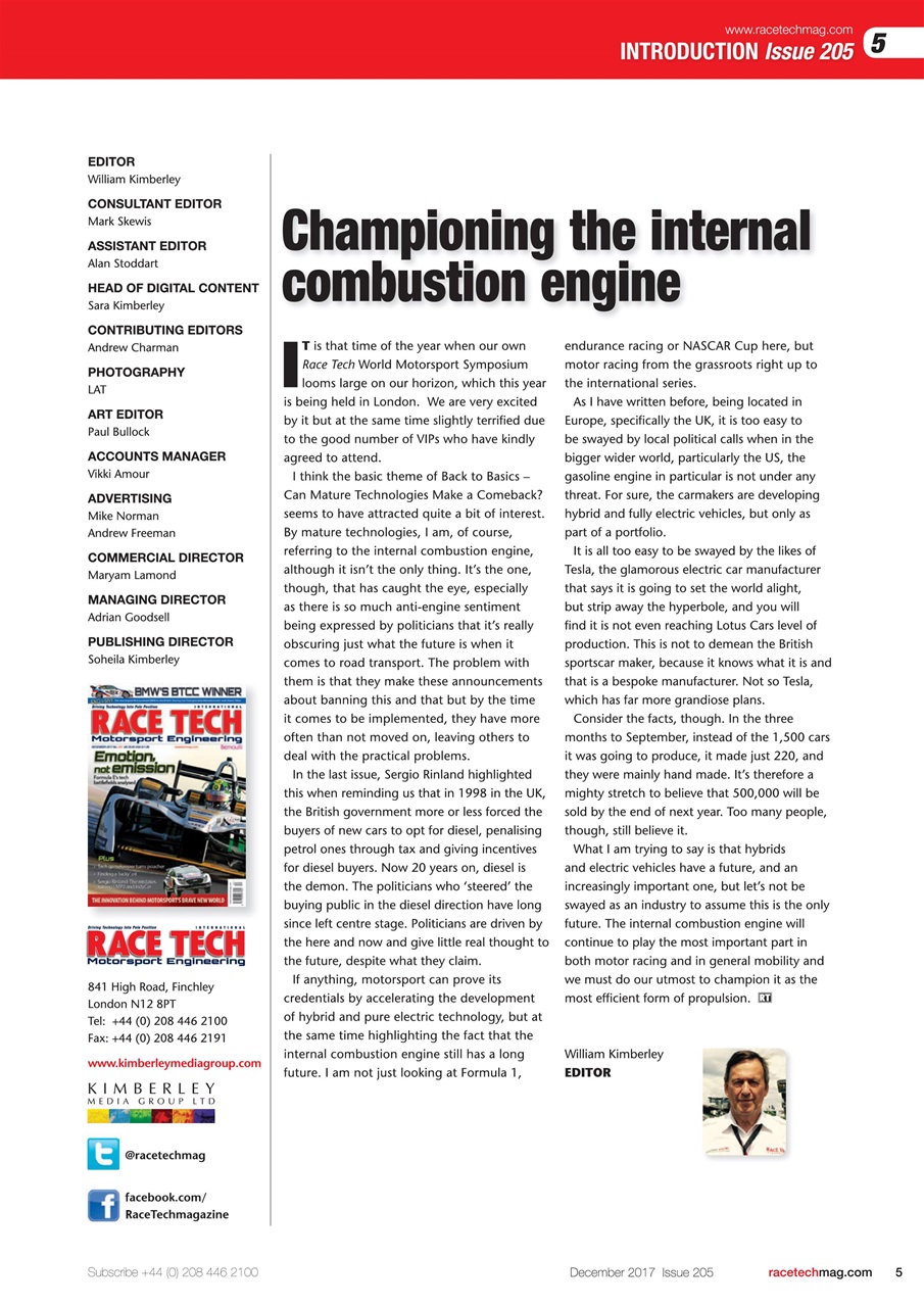 Race Tech Preview Pages