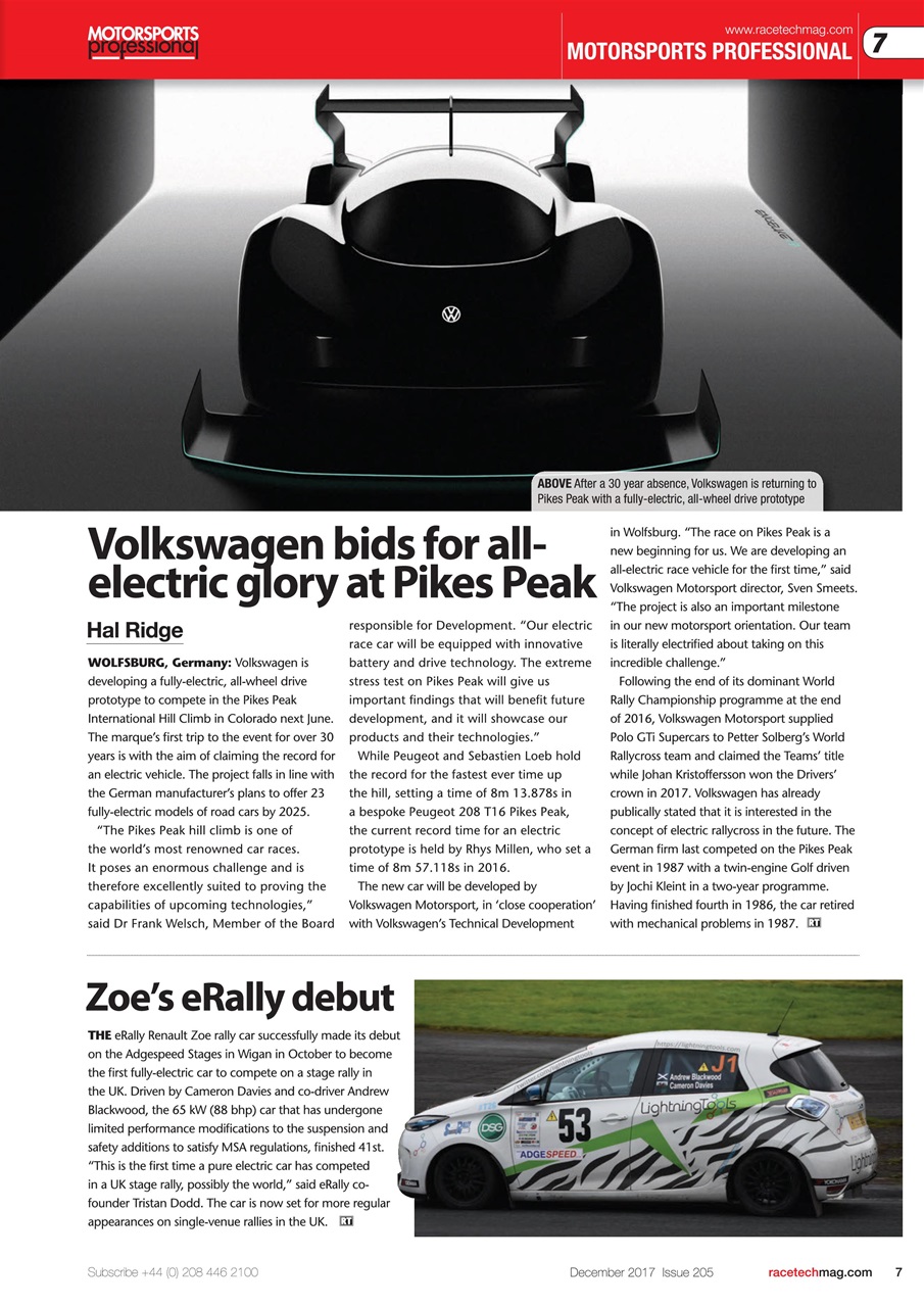 Race Tech Preview Pages