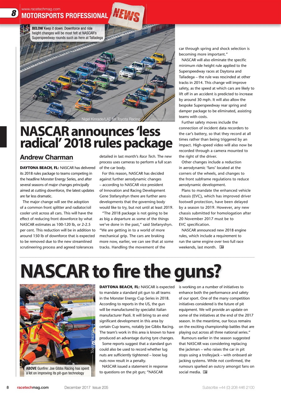 Race Tech Preview Pages