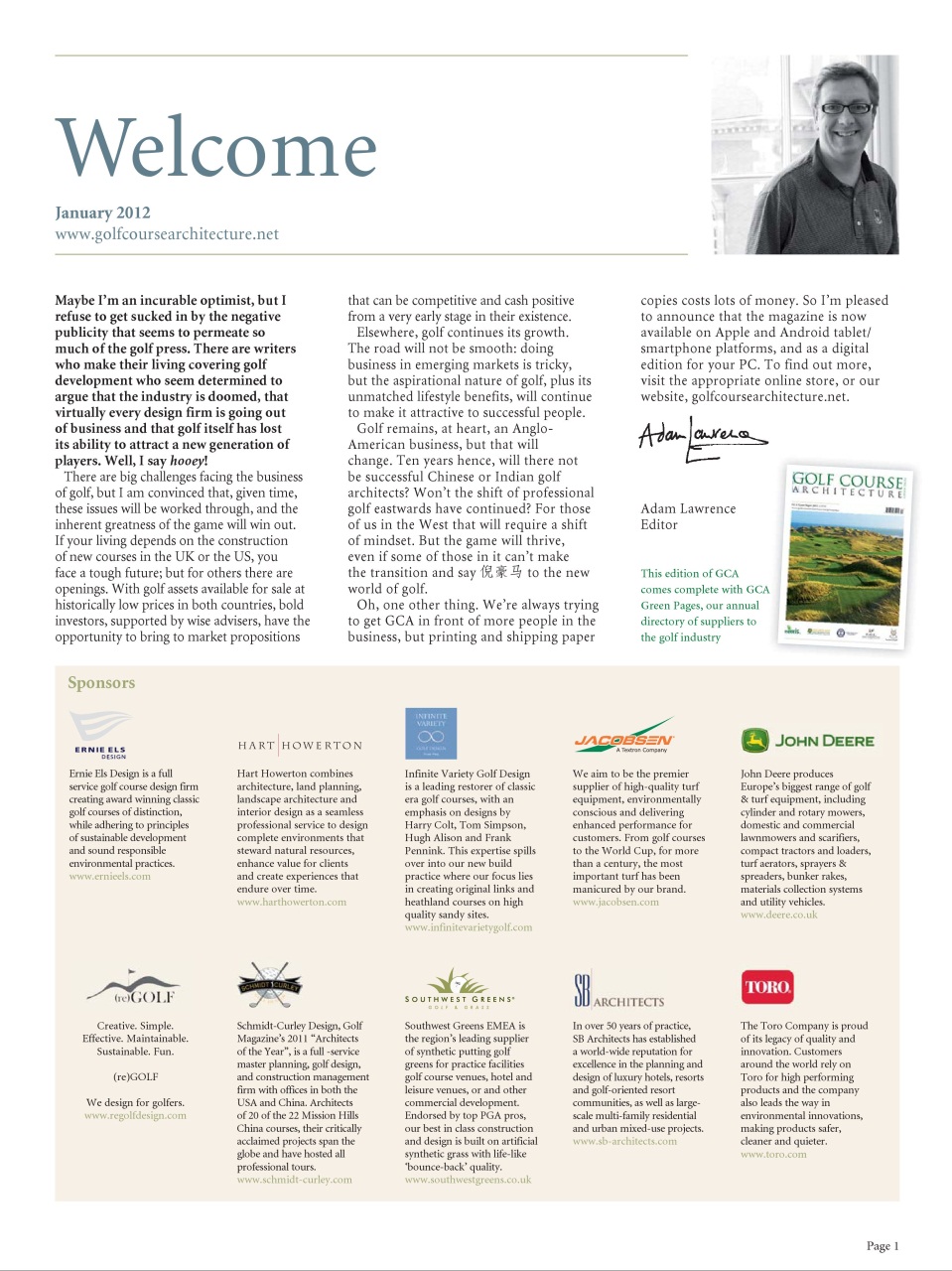 Golf Course Architecture Preview Pages