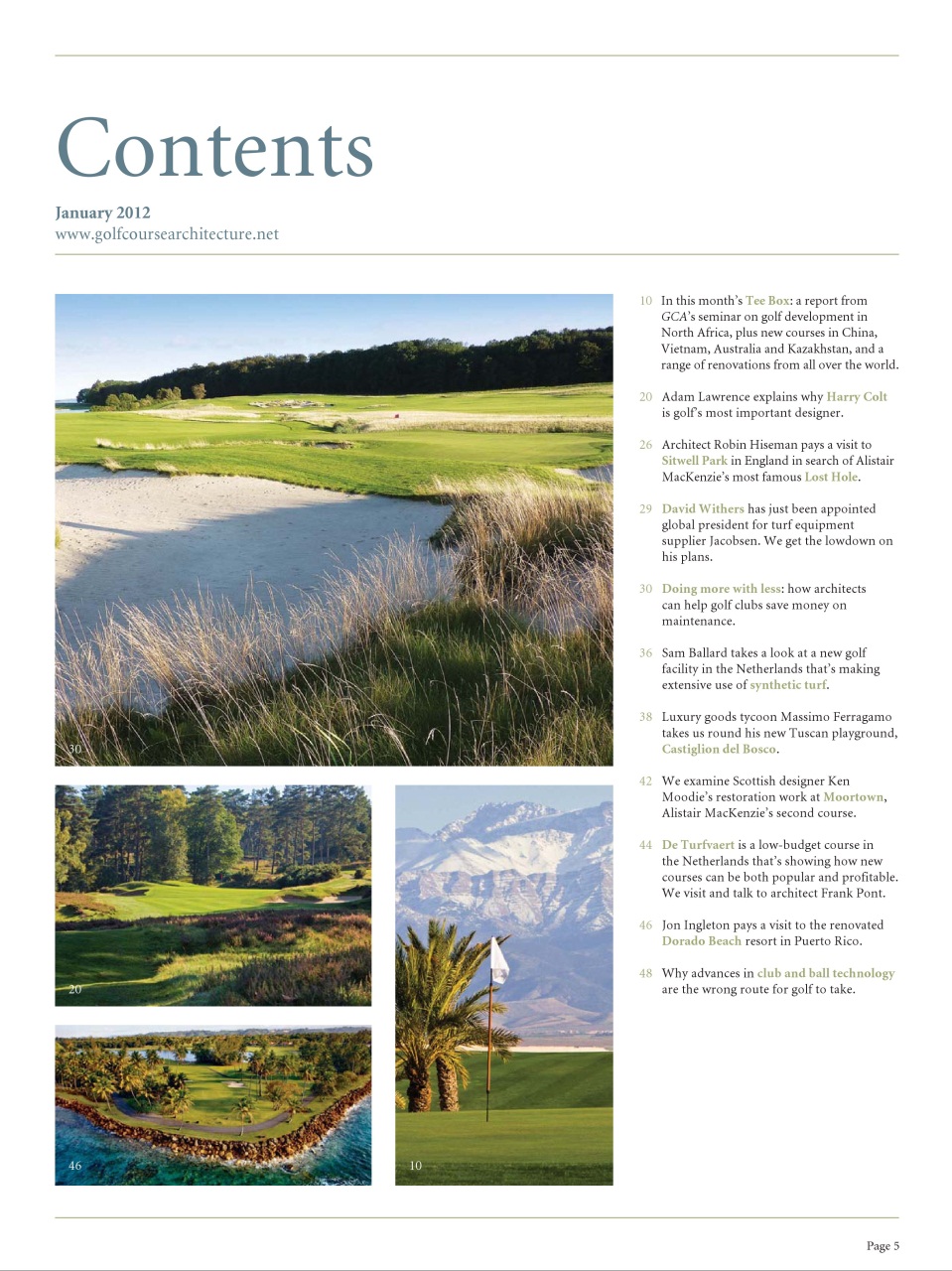 Golf Course Architecture Preview Pages