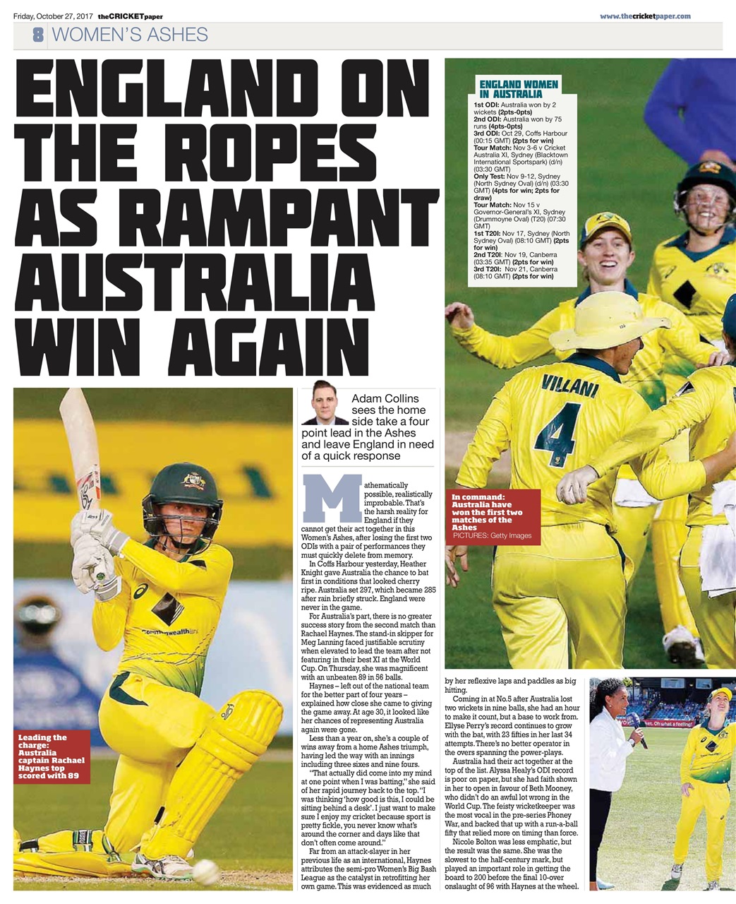 The Cricket Paper Preview Pages