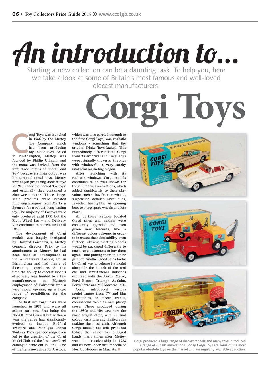Toy Collectors Price Guide Preview Pages