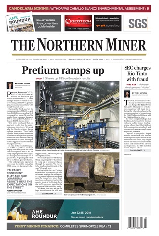The Northern Miner issue Vol. 103 No. 22