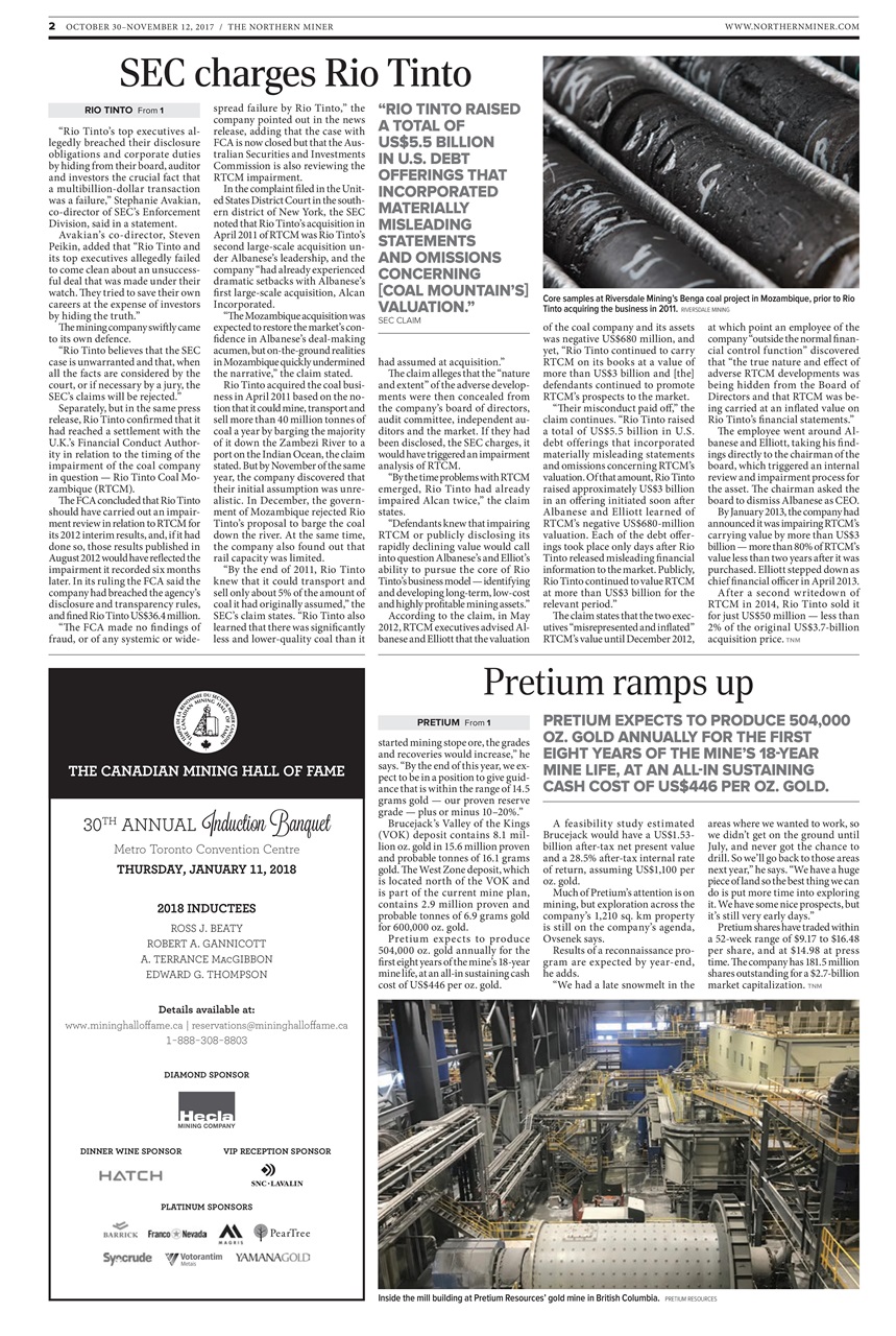 The Northern Miner Preview Pages