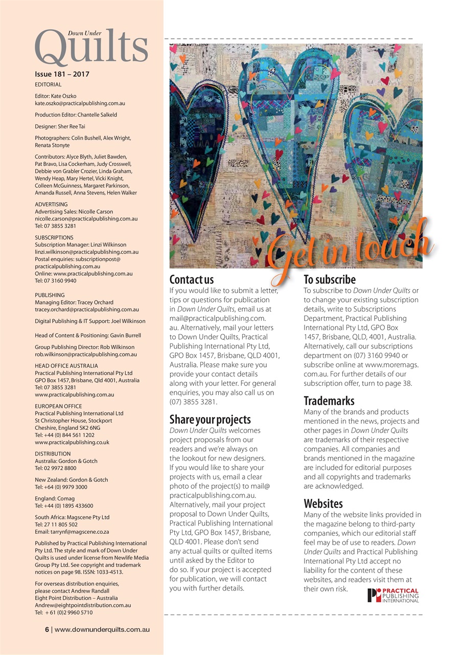 Down Under Quilts Preview Pages