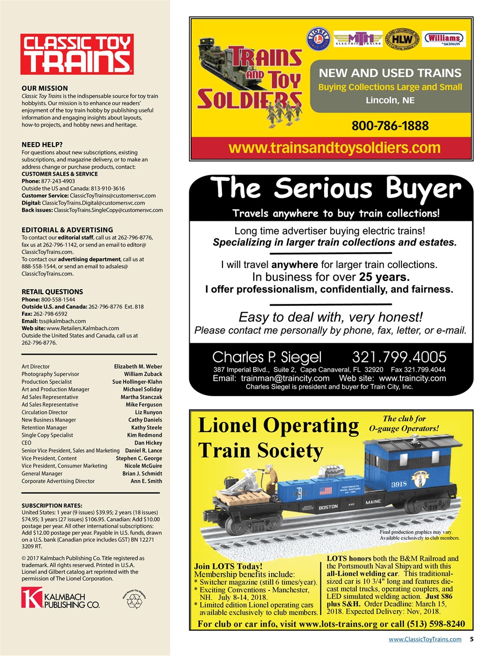 Classic Toy Trains Preview Pages
