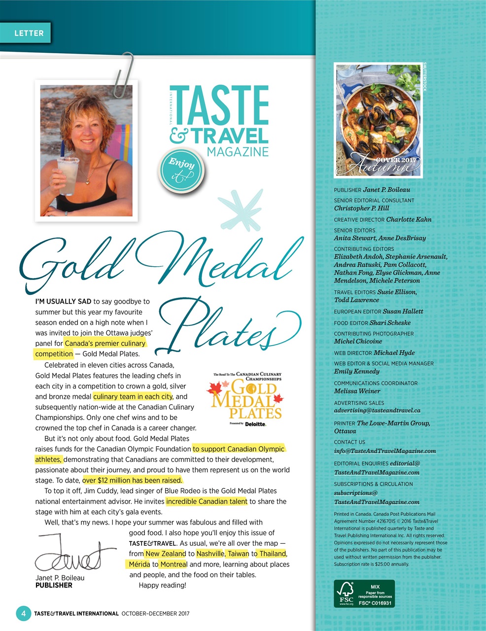 Taste & Travel International Preview Pages