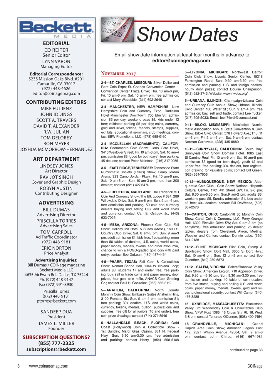 COINage Magazine Preview Pages