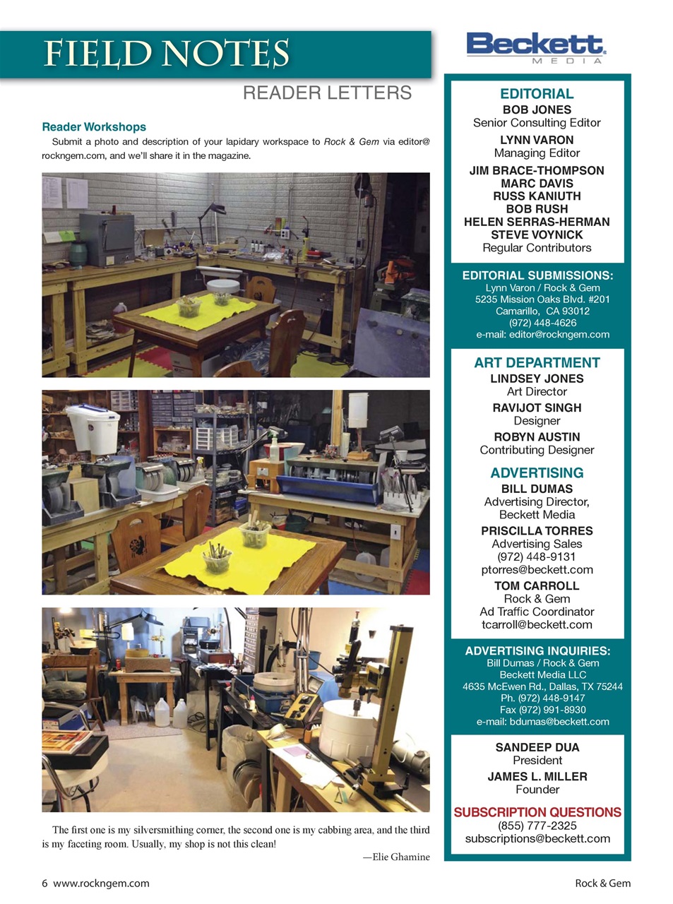 Rock&Gem Magazine Preview Pages