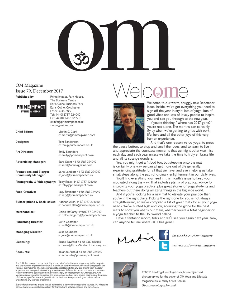 OM Yoga Magazine Preview Pages