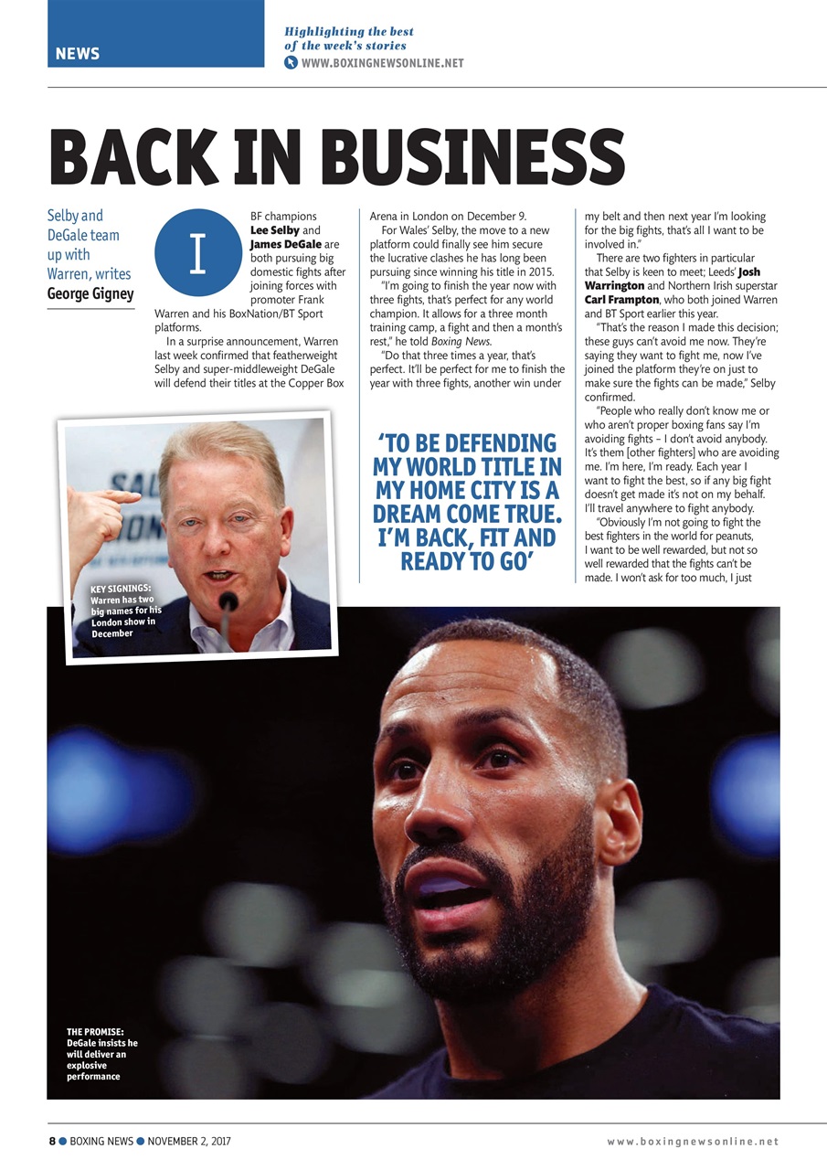 Boxing News Preview Pages