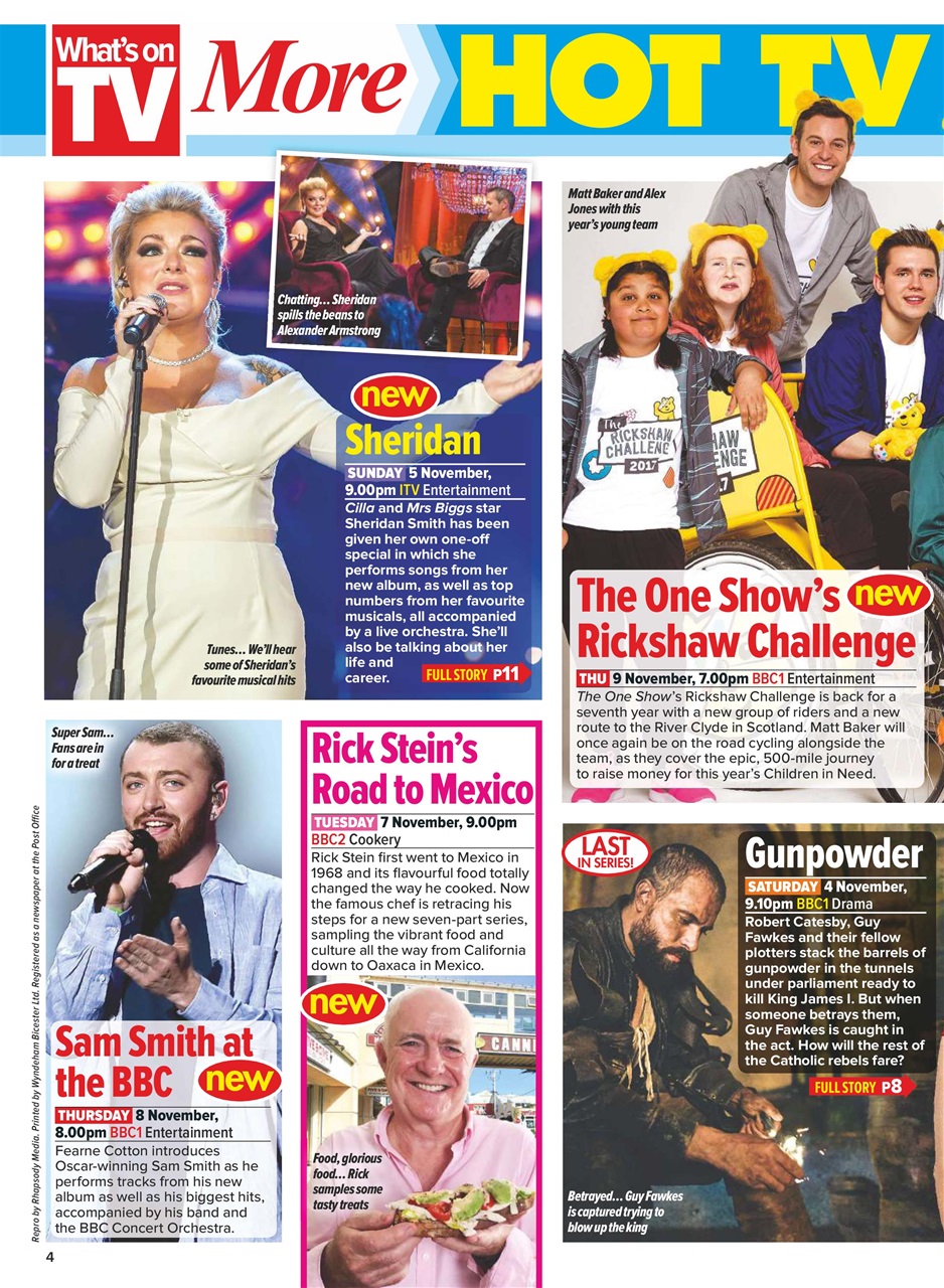 What's on TV Preview Pages