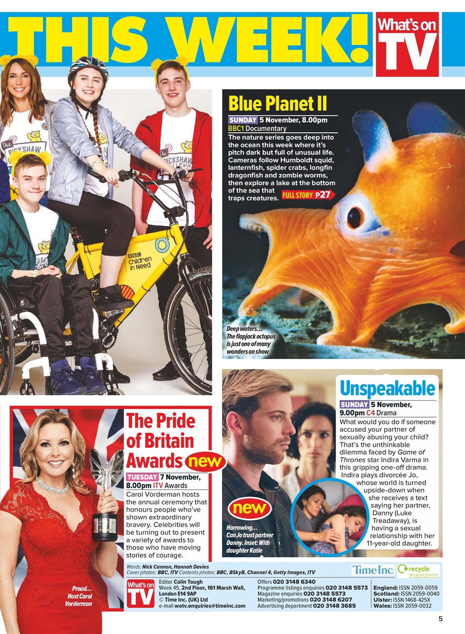 What's on TV Preview Pages