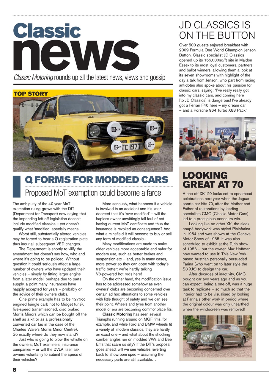 Classic Motoring Preview Pages
