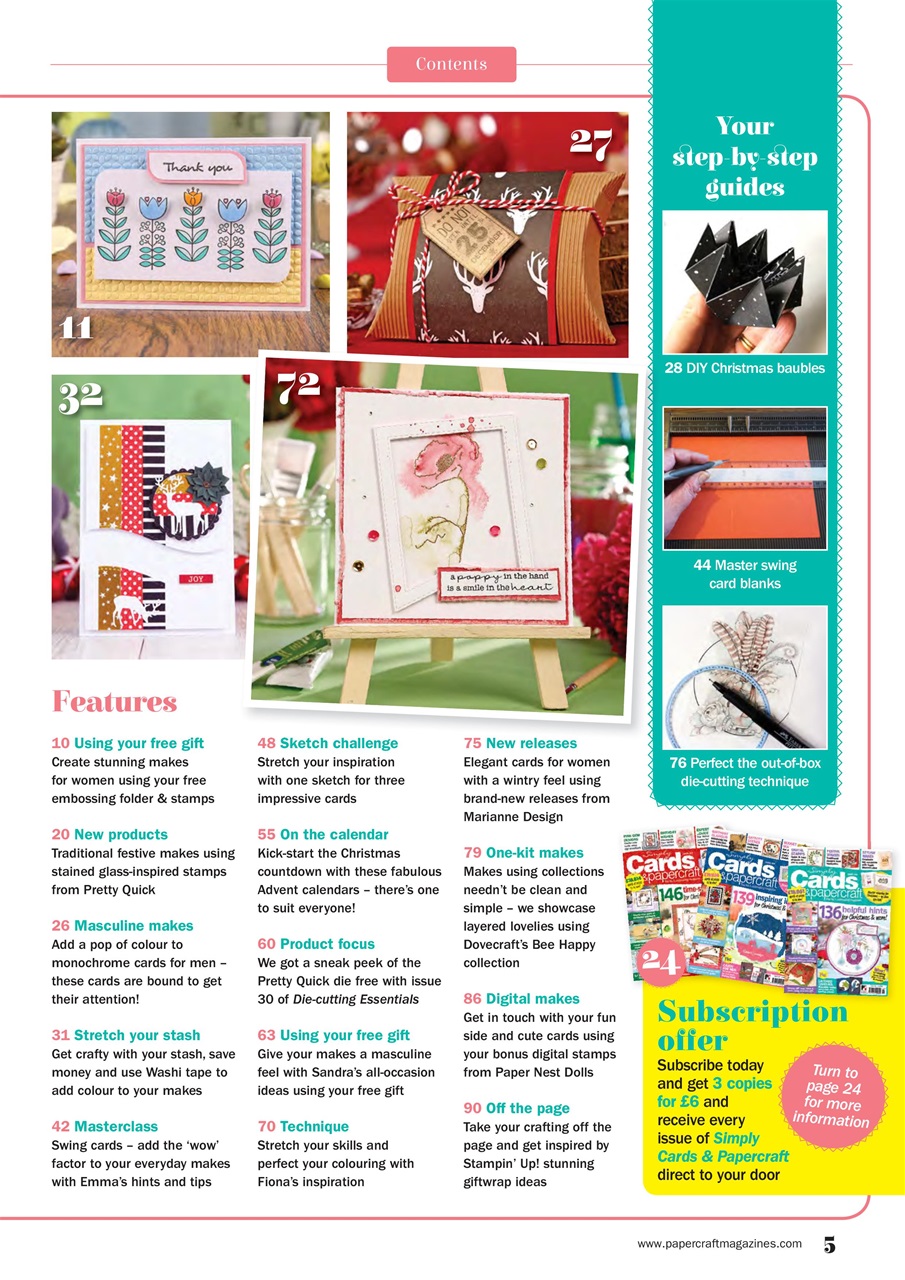 Simply Cards & Papercraft Preview Pages