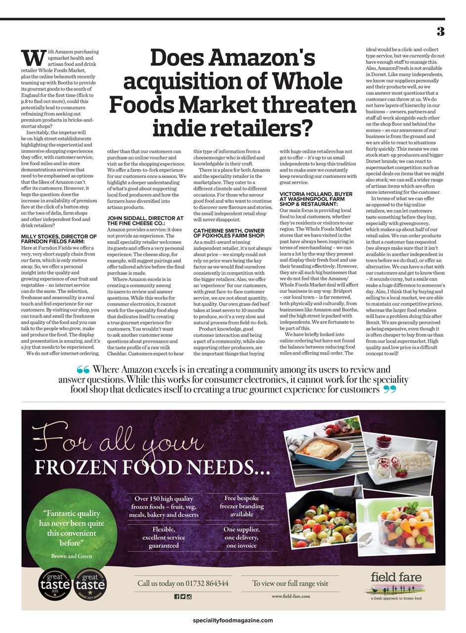 Speciality Food Preview Pages