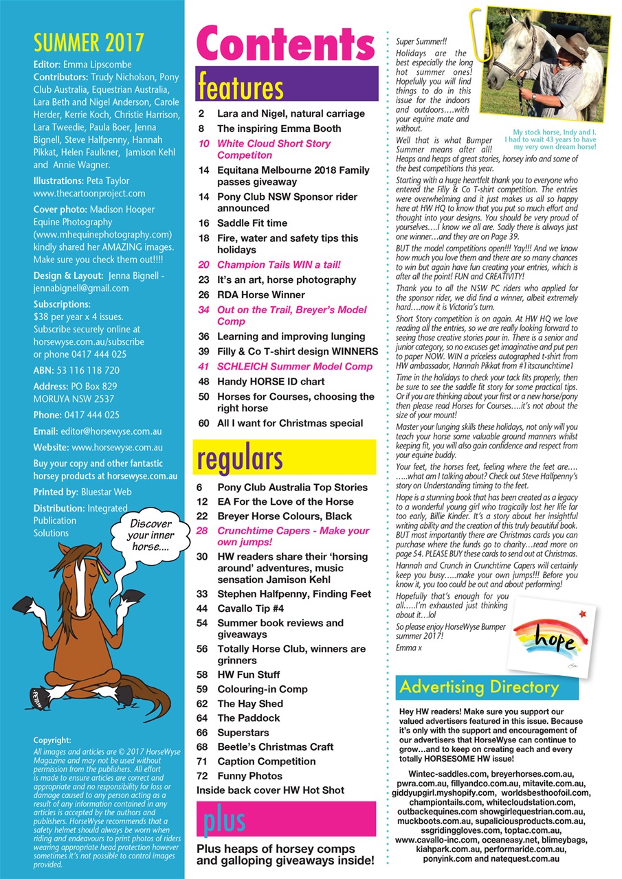 HorseWyse Magazine Preview Pages