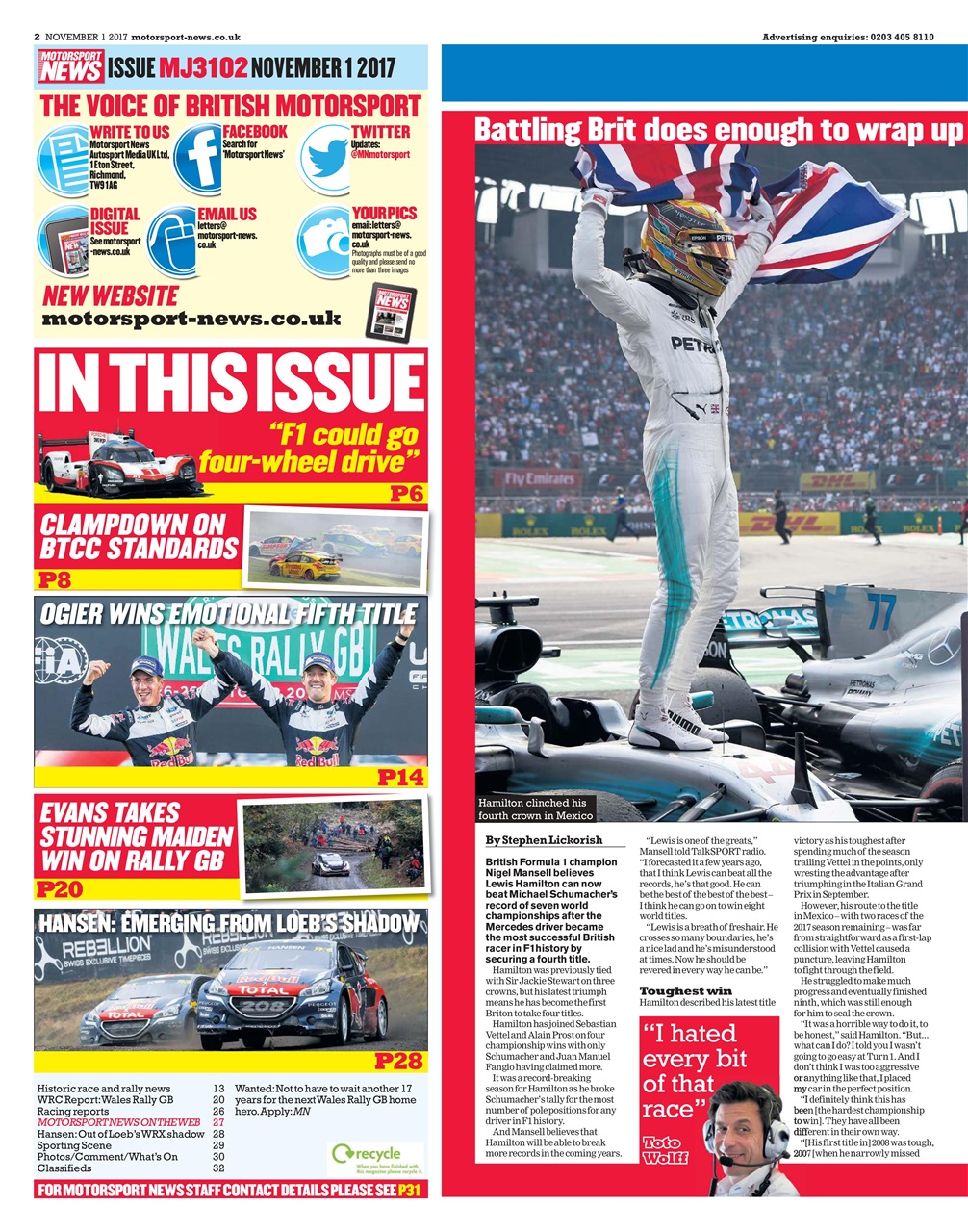Motorsport News Preview Pages