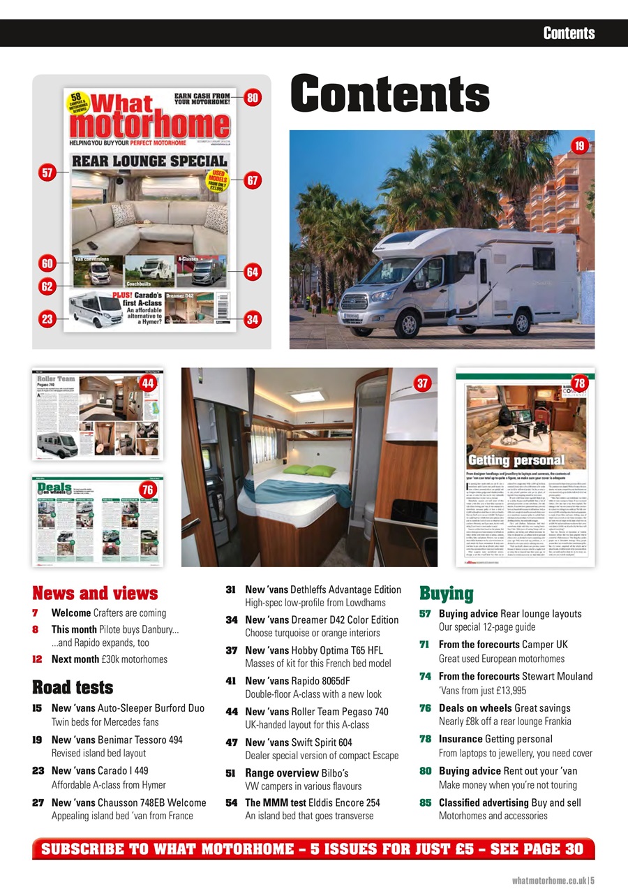 What Motorhome magazine Preview Pages