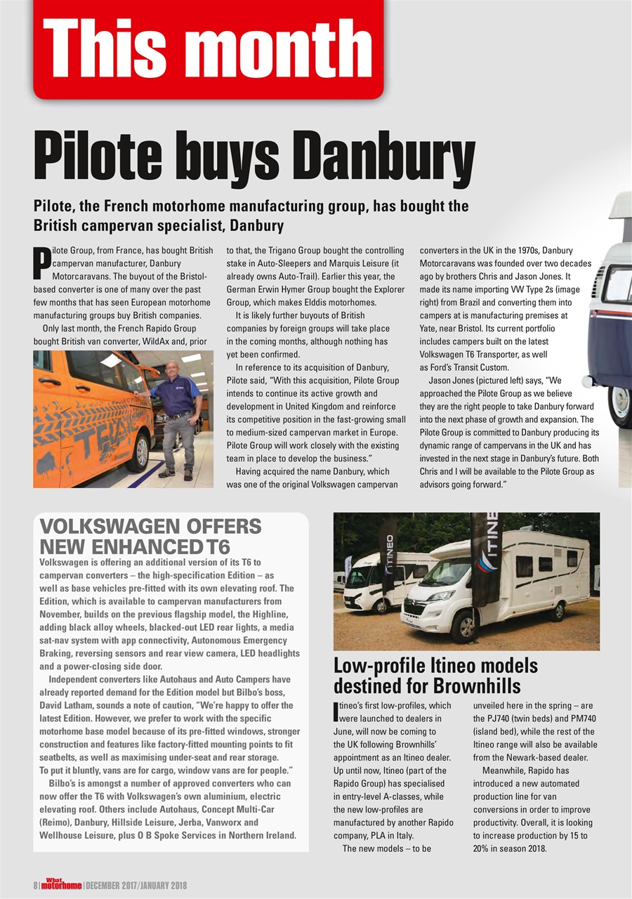 What Motorhome magazine Preview Pages