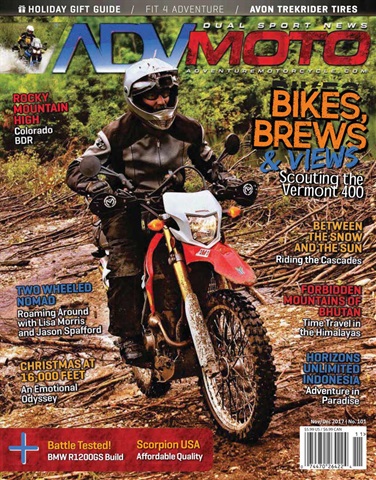 Adventure Motorcycle issue Nov/Dec 2017