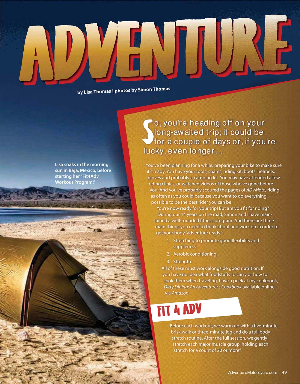 Adventure Motorcycle Preview Pages
