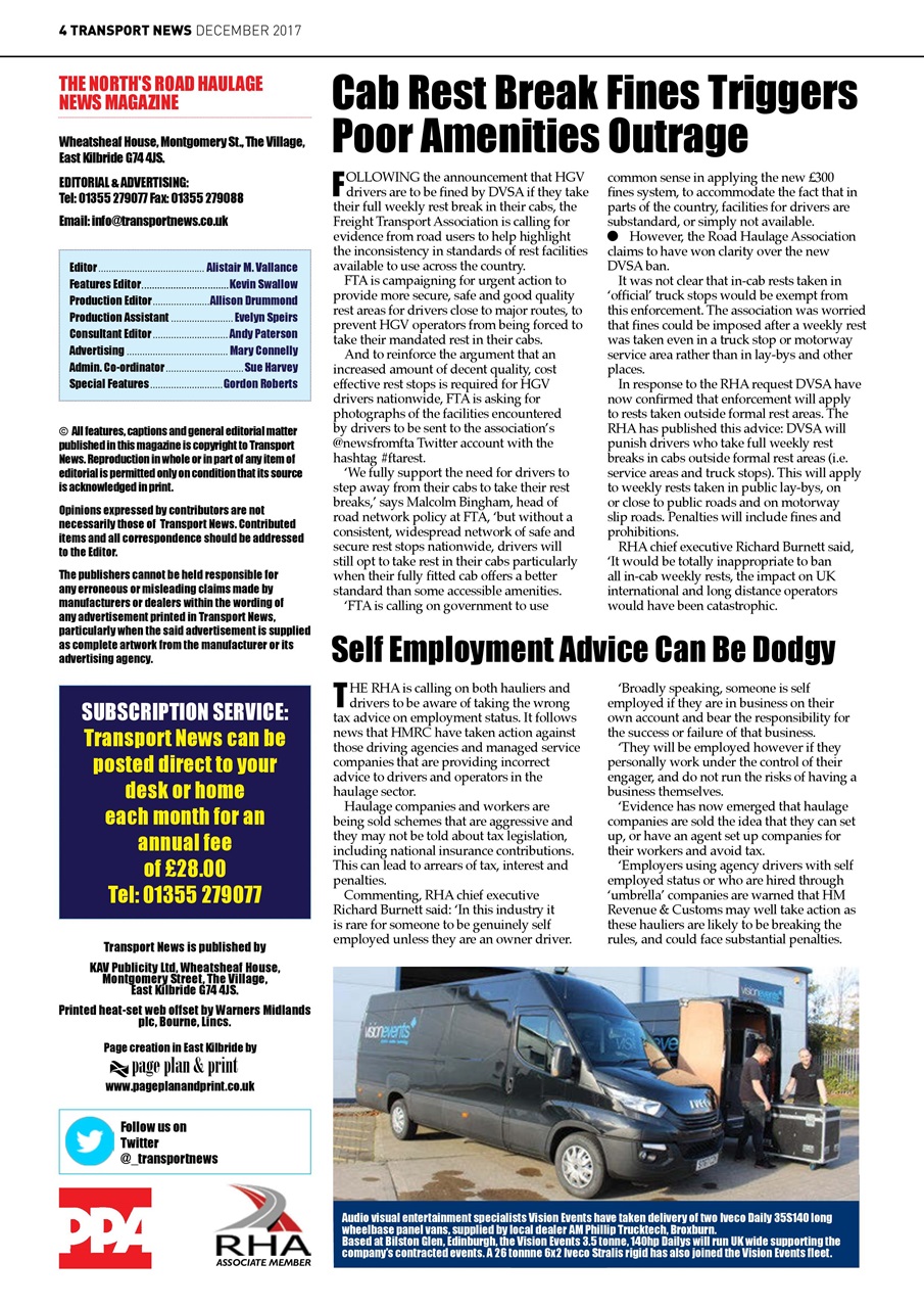 Transport News Preview Pages