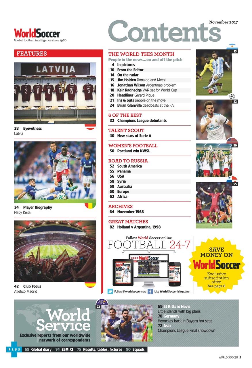 World Soccer Preview Pages