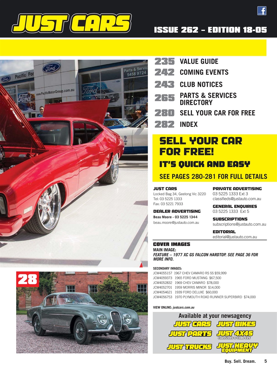 JUST CARS Preview Pages