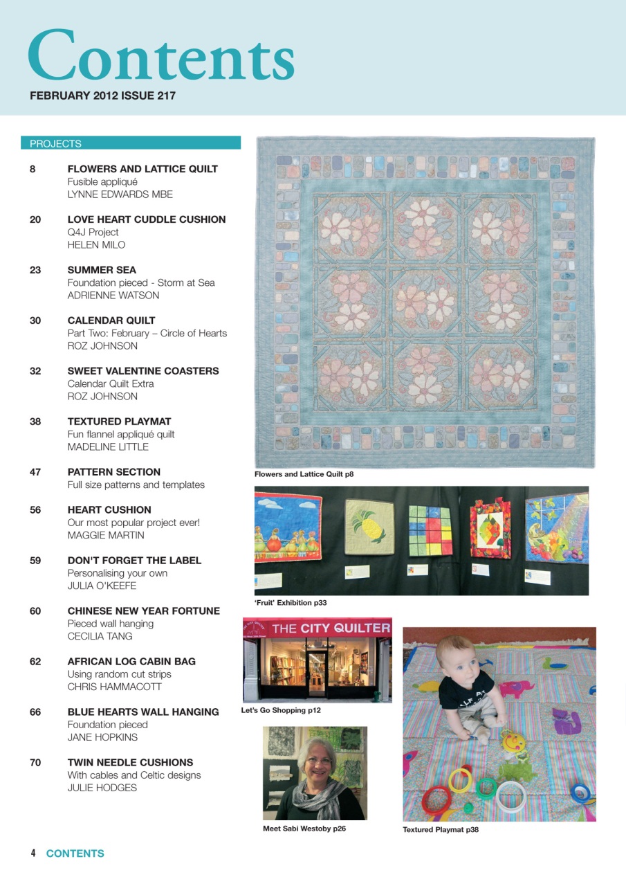 Patchwork and Quilting Preview Pages