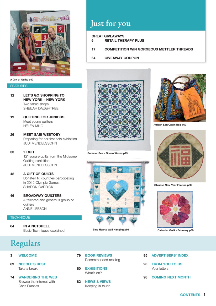 Patchwork and Quilting Preview Pages
