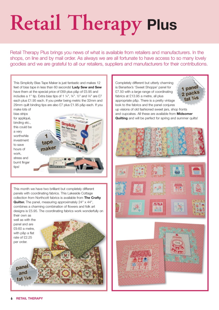 Patchwork and Quilting Preview Pages
