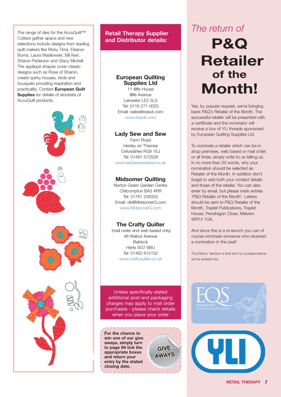 Patchwork and Quilting Preview Pages