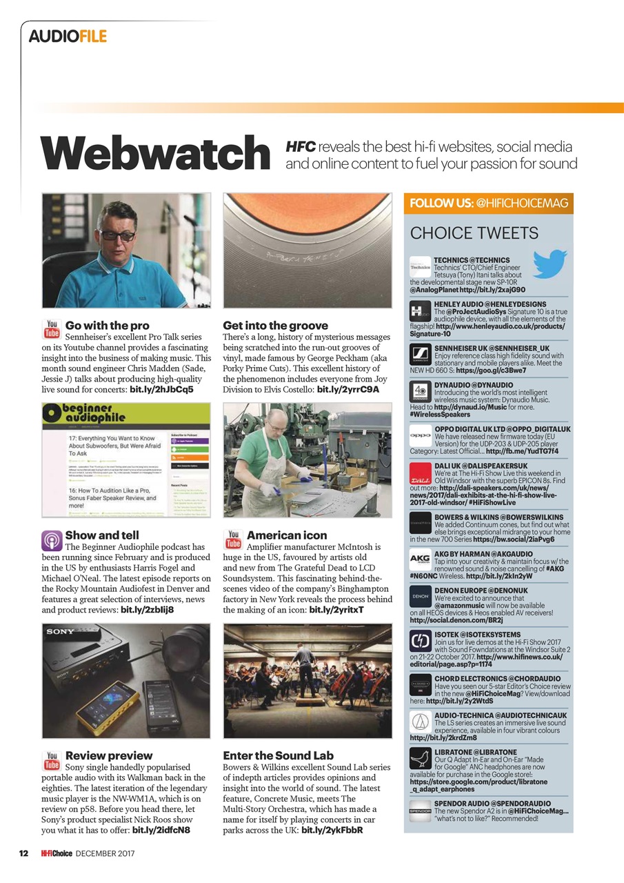 Hi-Fi Choice Preview Pages