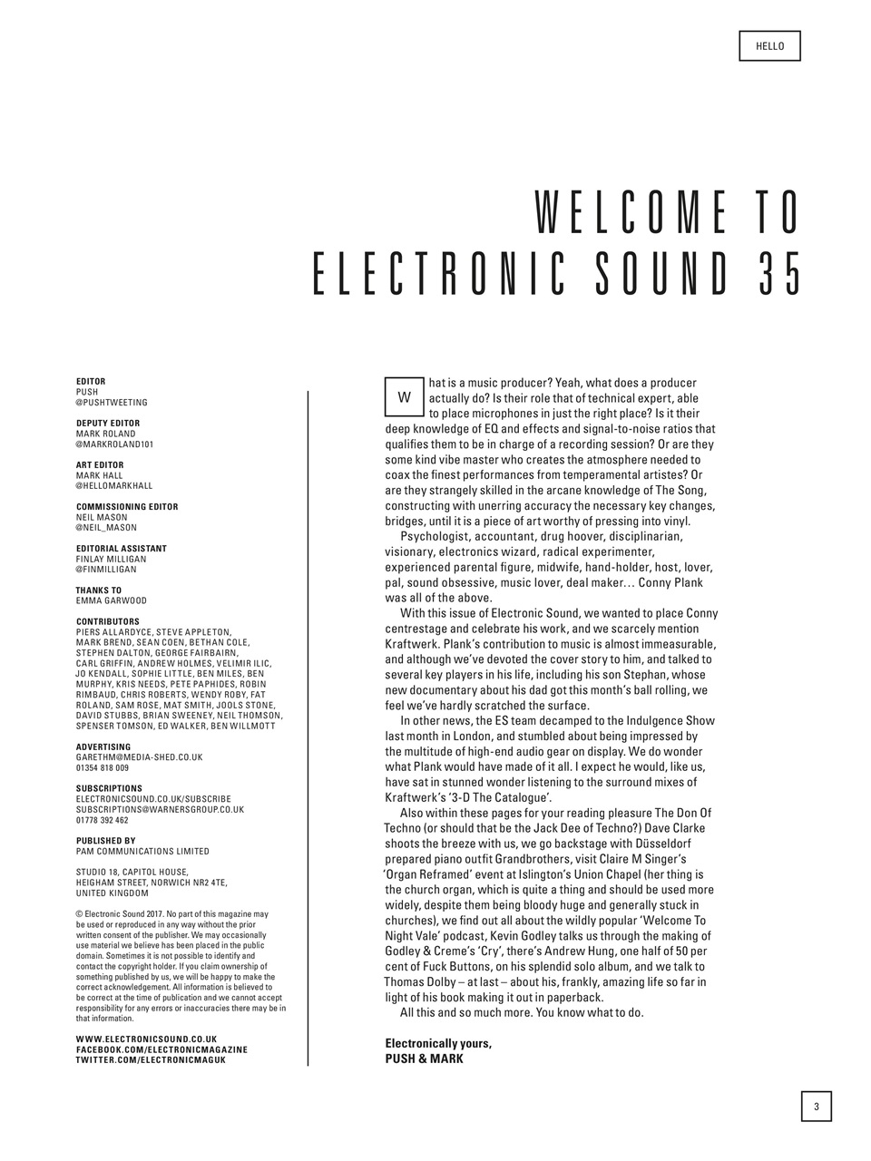 Electronic Sound Preview Pages