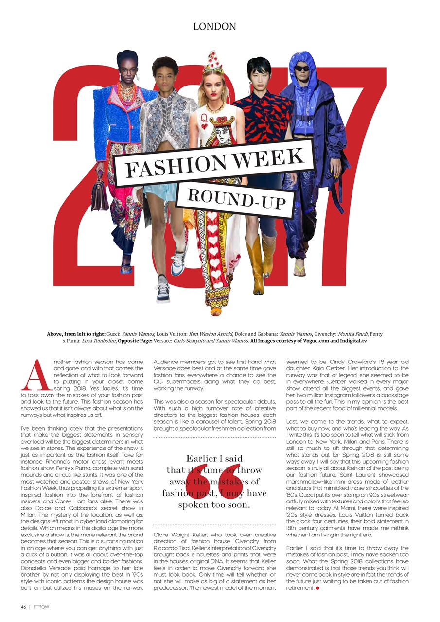 FROW Magazine Preview Pages