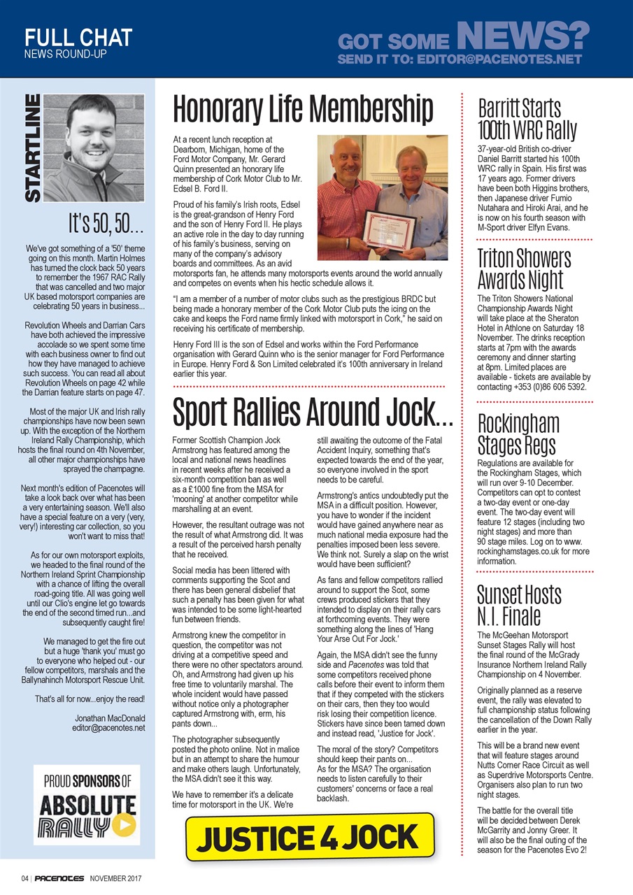 Pacenotes Rally magazine Preview Pages