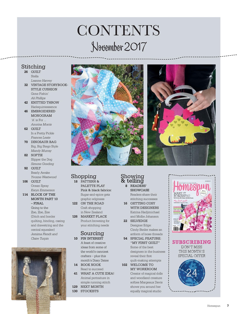 Homespun Preview Pages