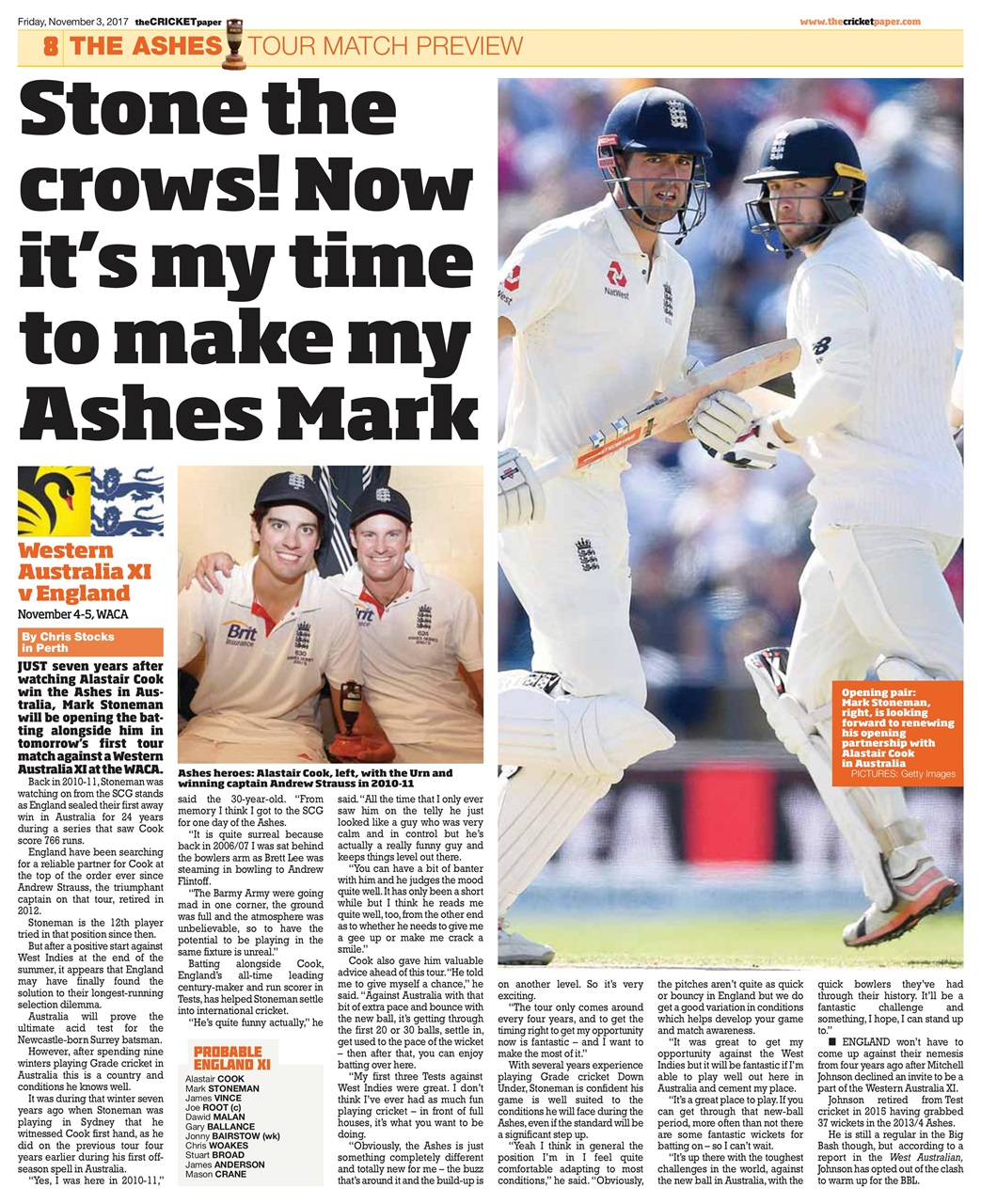 The Cricket Paper Preview Pages