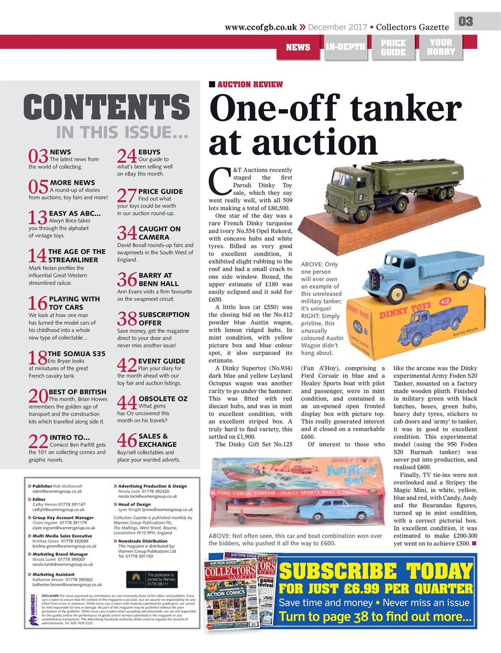 Collectors Gazette Preview Pages