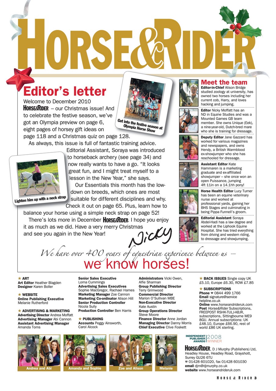 Horse&Rider Magazine - UK equestrian magazine for Horse and Rider Preview Pages