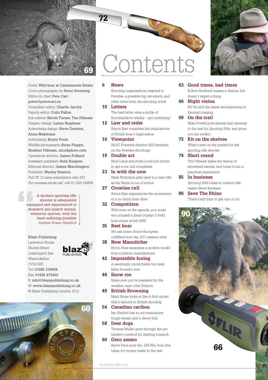 Sporting Rifle Preview Pages